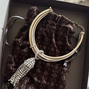 Roberto Cavalli Gold and Silver Necklace with Crystal Tassel- send an offer ❤️🥰✨